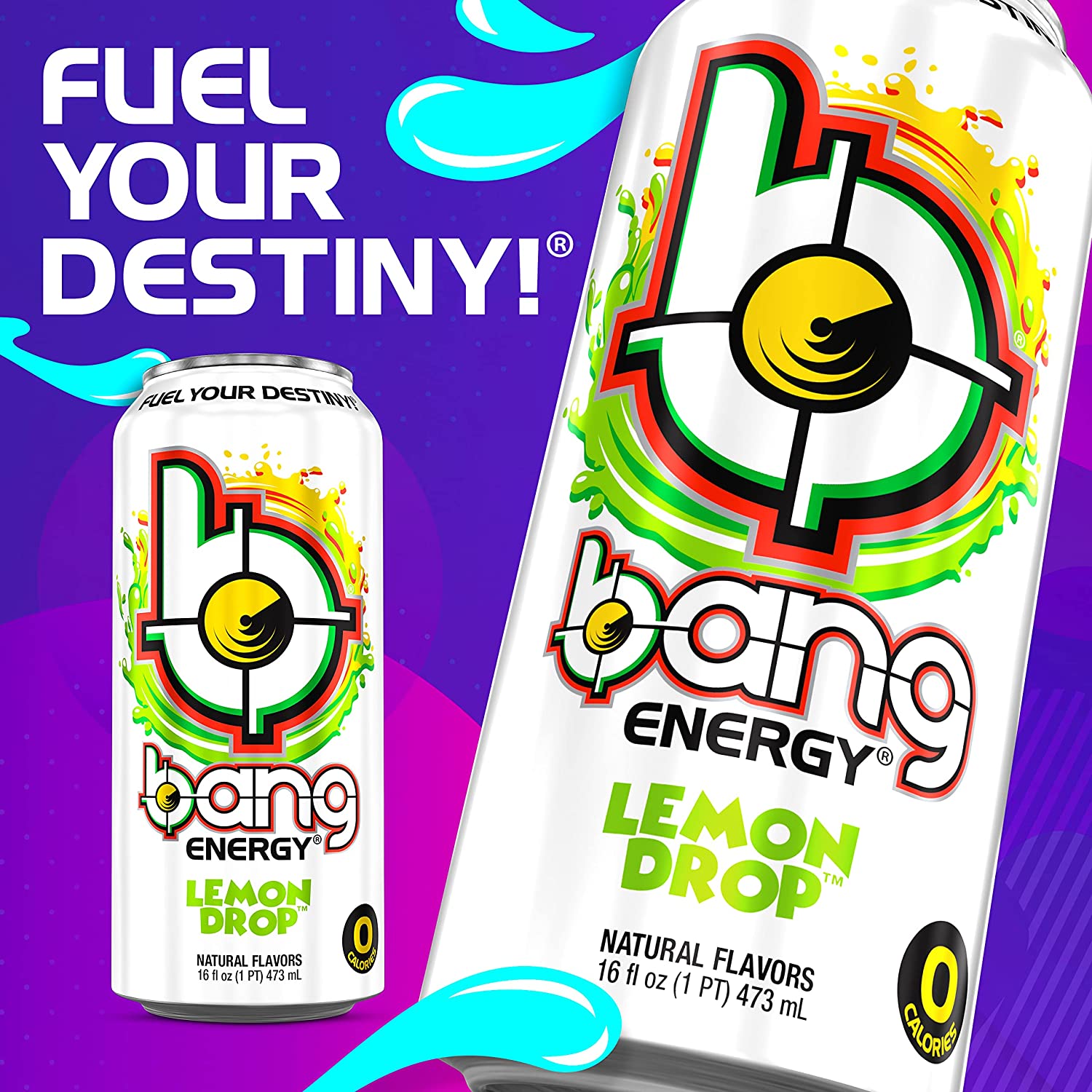 Bang Radical Skadattle Energy Drink， 0 Calories， Sugar Free with Super Creatine， 16 Fl Oz (Pack of 12) - Image 4